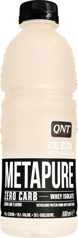Протеиновый напиток METAPURE (лимон), 500 мл, QNT