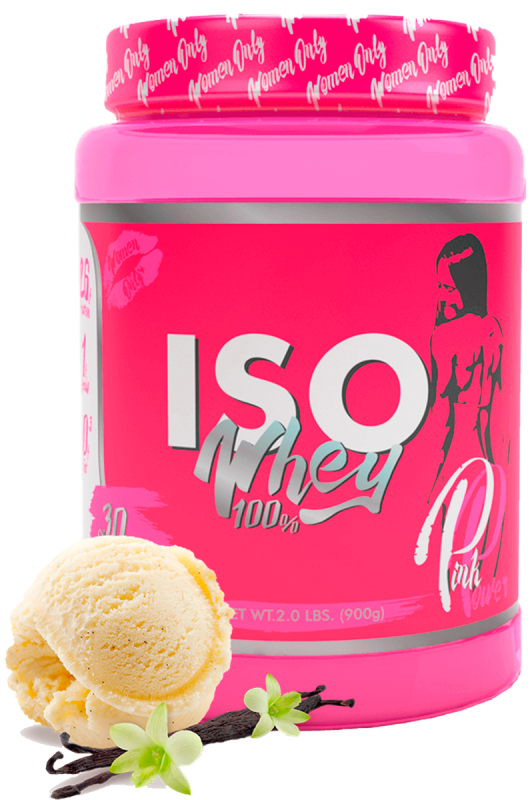 Изолят сывороточного протеина, WHEY Isolate 100% (ванильное мороженое), 900 гр, Pink Power