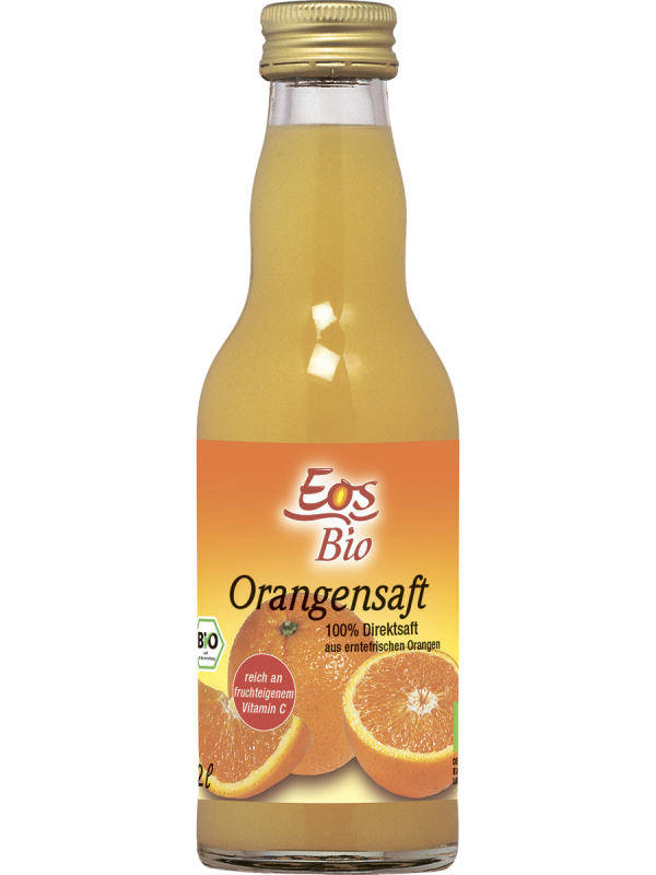 Сок Апельсиновый, стеклянная бутылка, 200 мл, Eos Bio