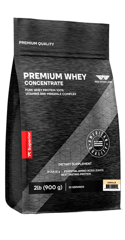 Протеин Premium Whey Concentrate, ванильное мороженое, 900 г, Red Star Labs
