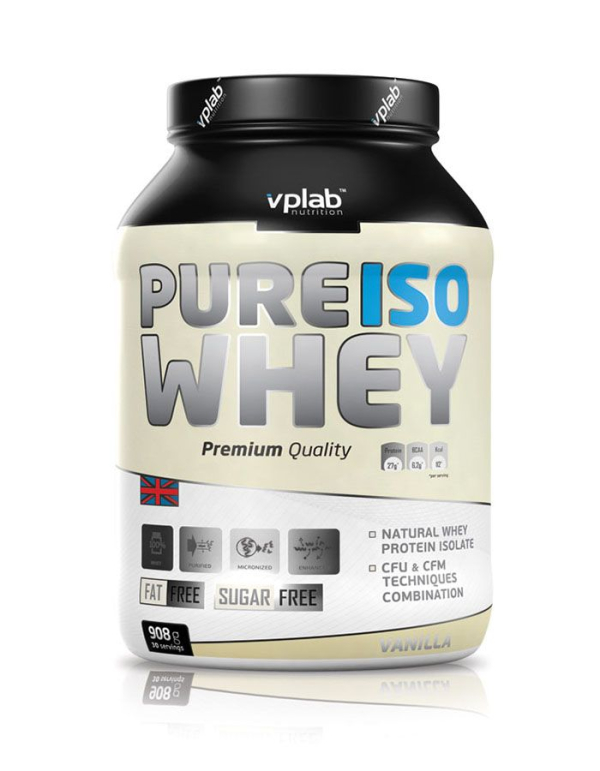 Изолят сывороточного протеина Pure ISO Whey, вкус «Ваниль», 908 гр, VPLab