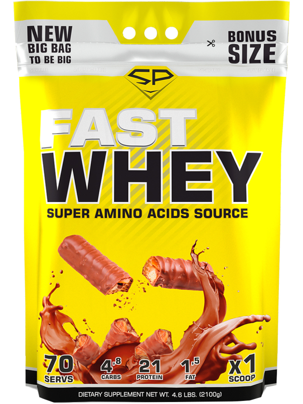 Сывороточный протеин Fast Whey, Твикс, 2100 гр,  SteelPower цена 4250 ₽