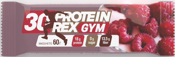 Протеинновый батончик, Малина-йогурт, 60 г., Protein REX