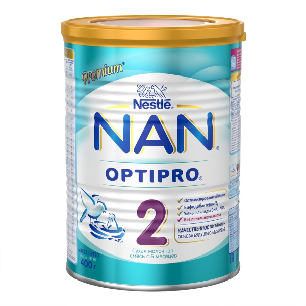 Сухая молочная смесь NAN 2 Optipro, с 6 месяцев, 400 гр, Nestle