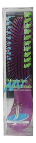Щетка массажная для сухих,ослабленных волос с минералами горных пород (с изогнутой ручкой), Vess