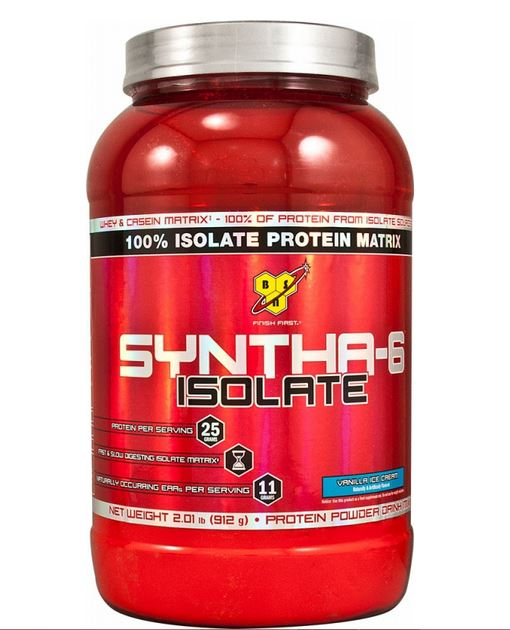 Протеин Syntha-6 Isolate, вкус Ванильное мороженое, 912 гр, BSN