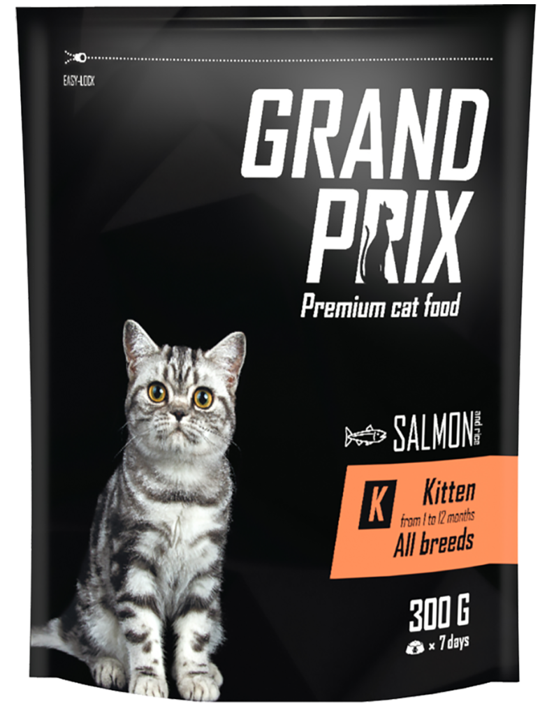 Сухой корм для котят GRAND PRIX Kitten с лососем, 0.3 кг, GRAND PRIX