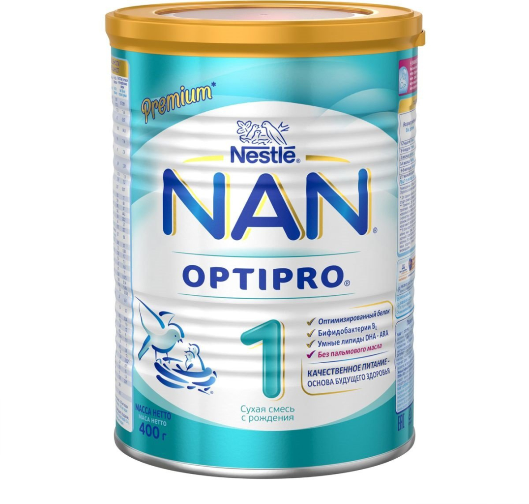 Сухая молочная смесь NAN 1 Optipro, с рождения, 400 гр, Nestle