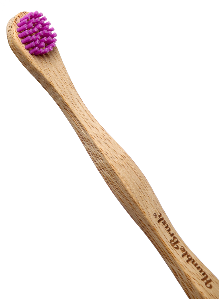 Щетка для чистки языка из бамбука, фиолетовая, ультрамягкая, HUMBLE