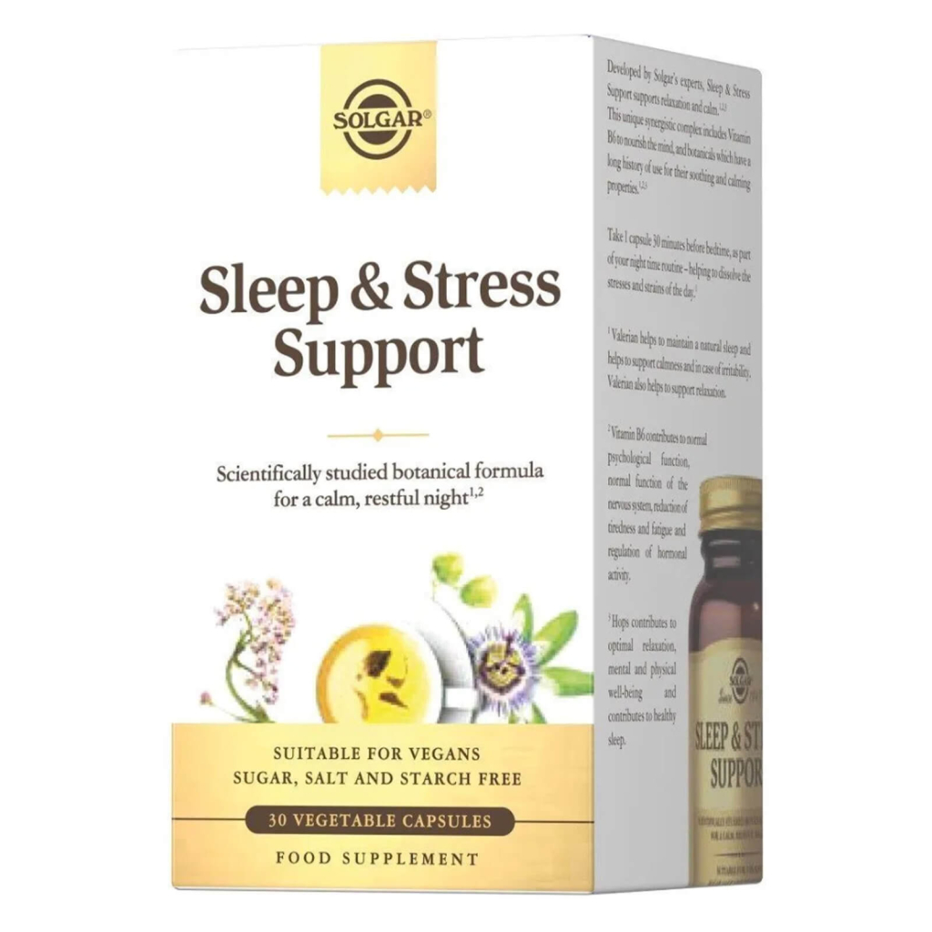 Сон и ночной стресс-контроль, 30 капсул, Solgar