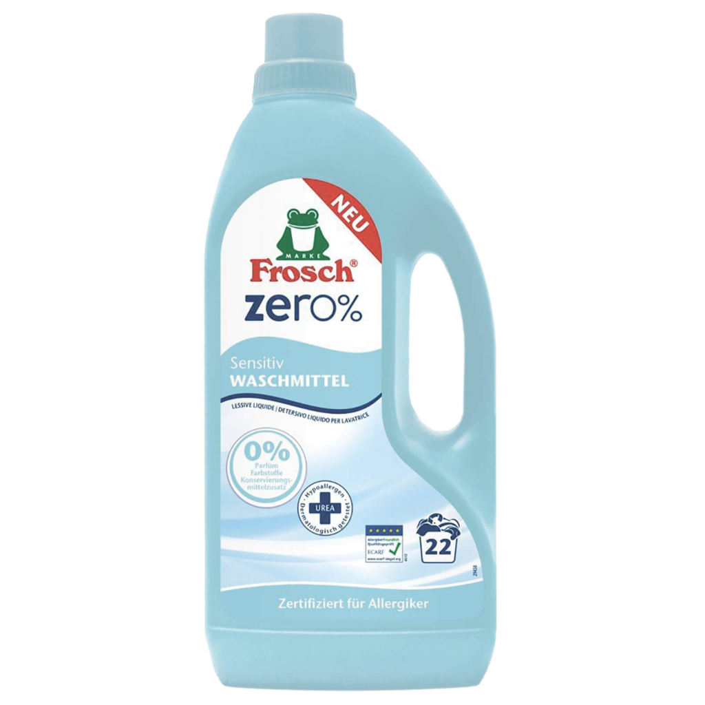 ZERO 0% Концентрированное жидкое средство для стирки Сенситив, 1.5 л, Frosch