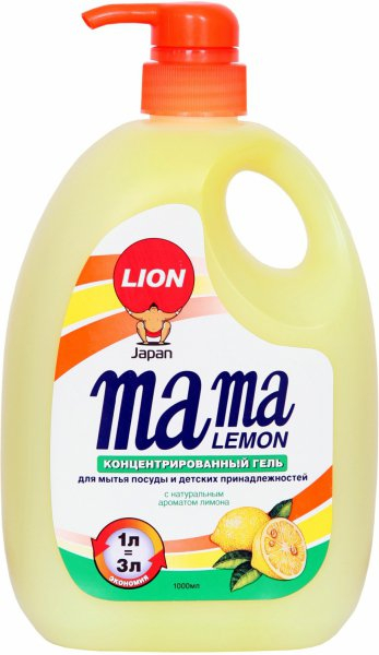 Антибактериальное концентрированное средство для мытья посуды «Лимон», 1 л, MAMA LEMON