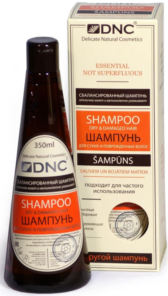 Шампунь для сухих и поврежденных волос, 350 мл, DNC
