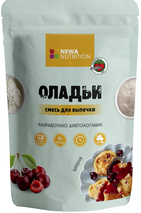 Сухая смесь для оладий с вишневым вкусом, 200 гр, Newa Nutrition