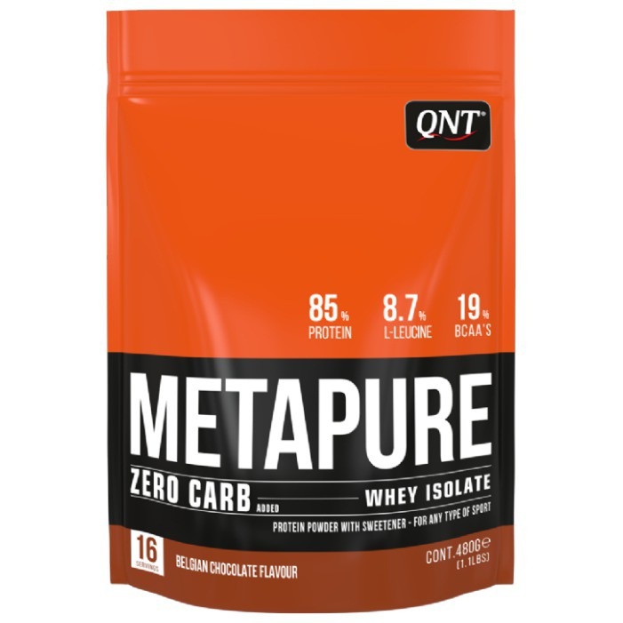 Изолят сывороточного протеина METAPURE (бельгийский шоколад) , 480 гр, QNT