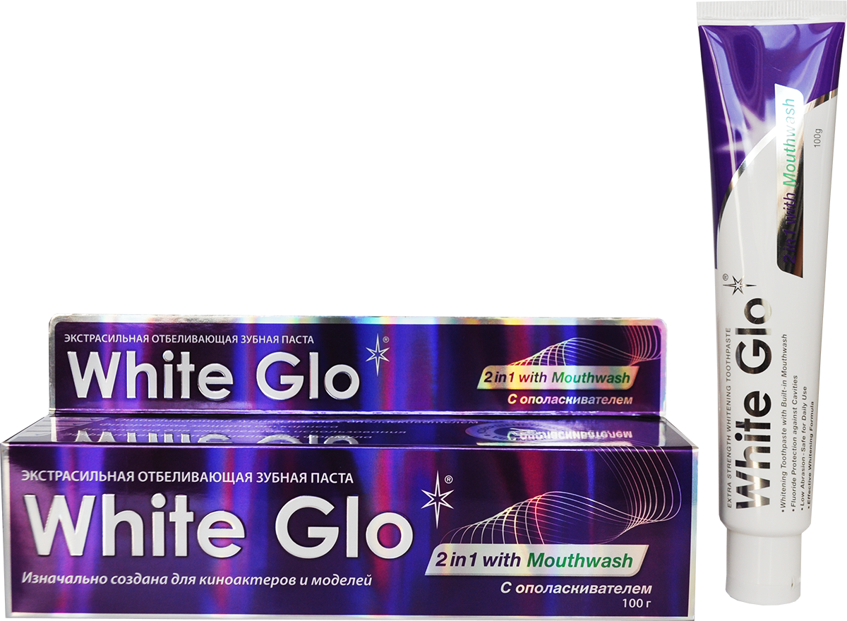 Зубная паста 2 в 1 отбеливающая  с эффектом  ополаскивания,  100 г ,  White Glo