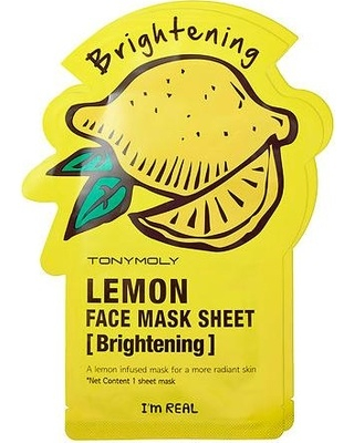 Тканевая маска с экстрактом лимона, I'm Real Lemon, 21 гр, Tony Moly