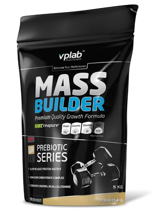Гейнер Mass Builder Prebiotic Series, вкус «Ваниль», 5 кг, VPLab