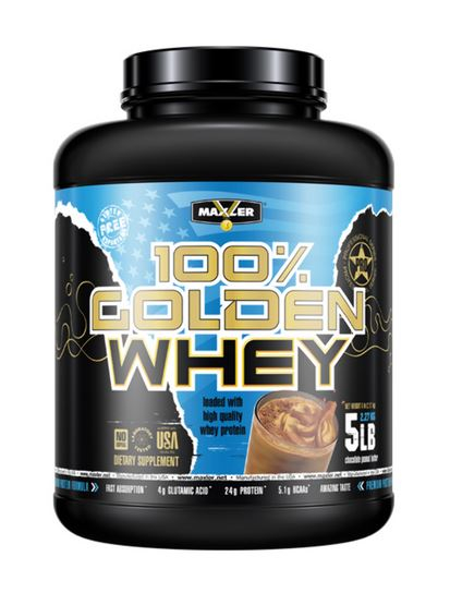 Протеин 100% Golden Whey, вкус Шоколадное арахисовое масло, 2270 гр, MAXLER