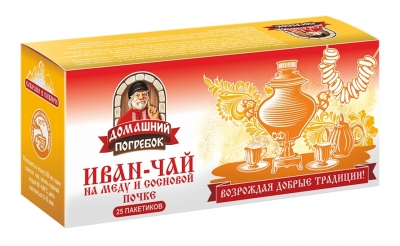 Иван-чай на меду и сосновой почке, 25 пакетиков, Домашний погребок