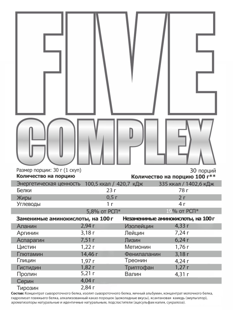 Пятикомпонентный протеин FIVE COMPLEX, вкус &quot;Черничный маффин&quot;, 900 гр, STEELPOWER