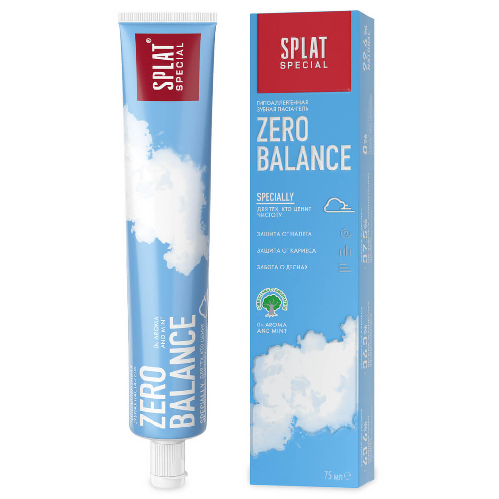 Зубная паста Гиппоаллергенная Zero Balance, 75 мл, SPLAT Special