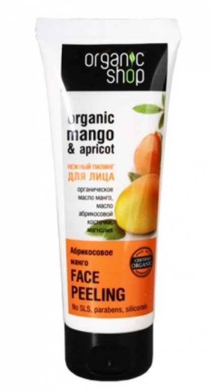 Пилинг для лица «Абрикосовый манго», 75 мл, Organic Shop