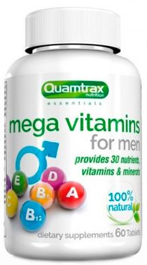Mega Vitamins for Men, 60 таблеток, Quamtrax
