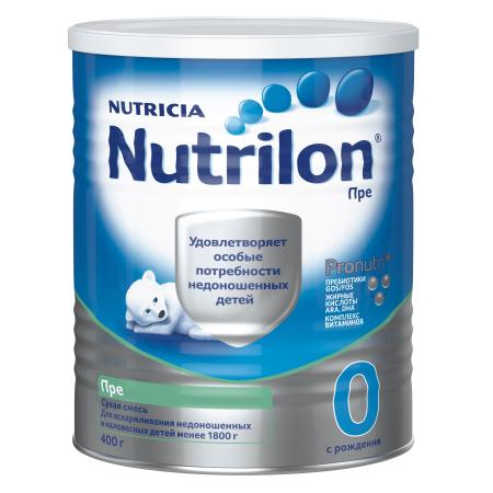 Молочная смесь для недоношенных и маловесных детей Nutrilon PRE 0, 400 гр, Nutrilon