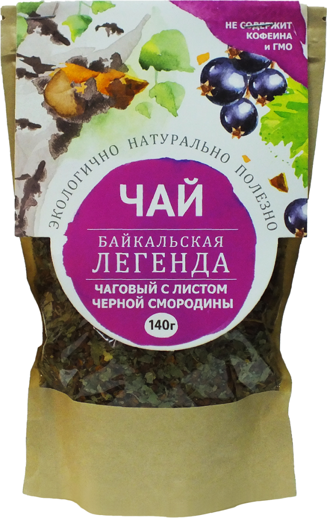 Чай &quot;Байкальская Легенда&quot; чаговый с листом  смородины, 140 г, Байкальская Легенда