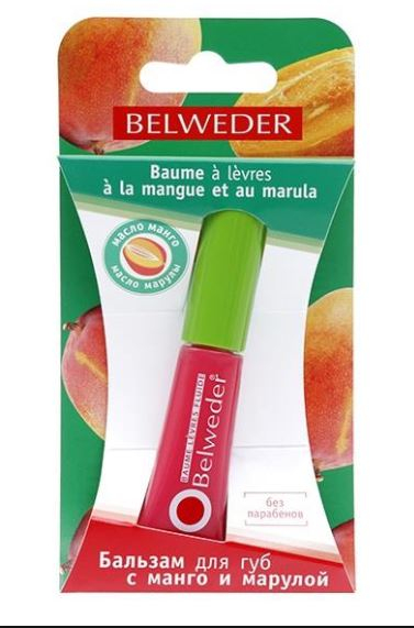 Бальзам укрепляющий для губ с манго и марулой, 7 мл, Belweder