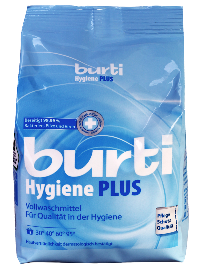 Универсальный cтиральный порошок для белого белья с дезинфицирующим эффектом 1,1 кг, BURTI Hygiene Plus