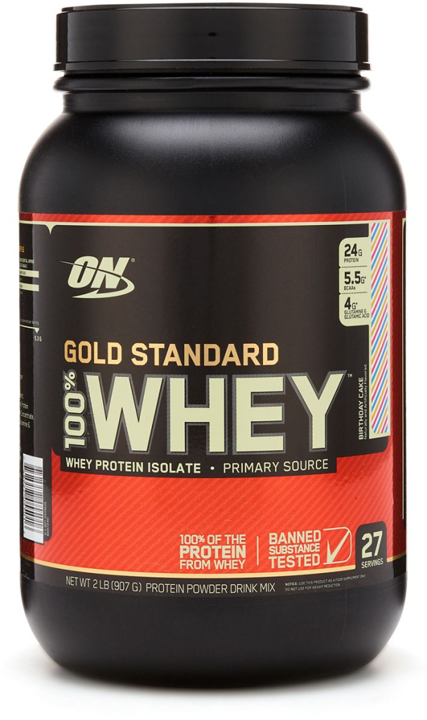 Сывороточный протеин, Gold Standard 100% Whey, вкус «Праздничный торт», 900 гр, OPTIMUM NUTRITION