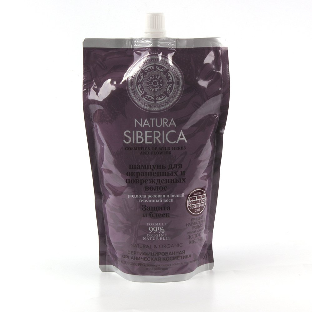 Шампунь для окрашенных волос «Защита и блеск» (дой-пак), 500 мл, NATURA SIBERICA