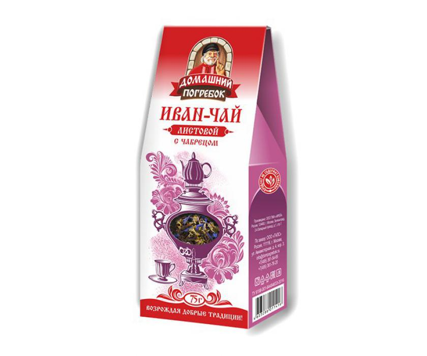 Иван-чай листовой с чабрецом, 75 гр, Домашний погребок