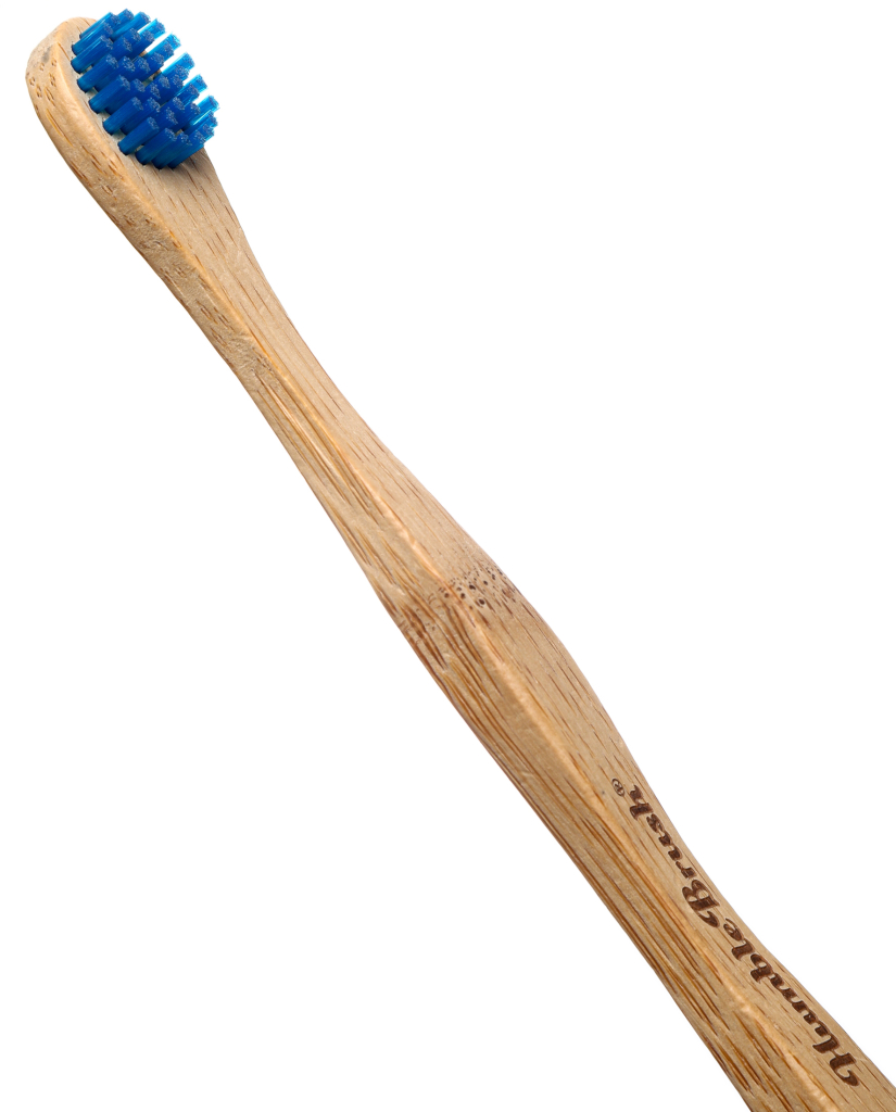 Щетка для чистки языка из бамбука, голубая, ультрамягкая, HUMBLE