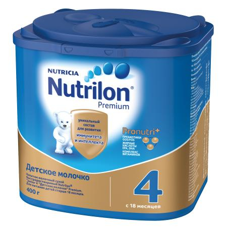 Детское молочко Nutrilon 4 Premium Джуниор с 18 месяцев, 400 гр, Nutrilon