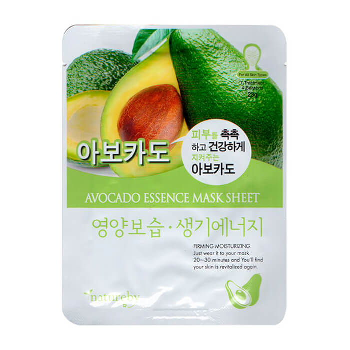 Тканевая маска для лица с экстрактом авокадо, 23 гр, Natureby