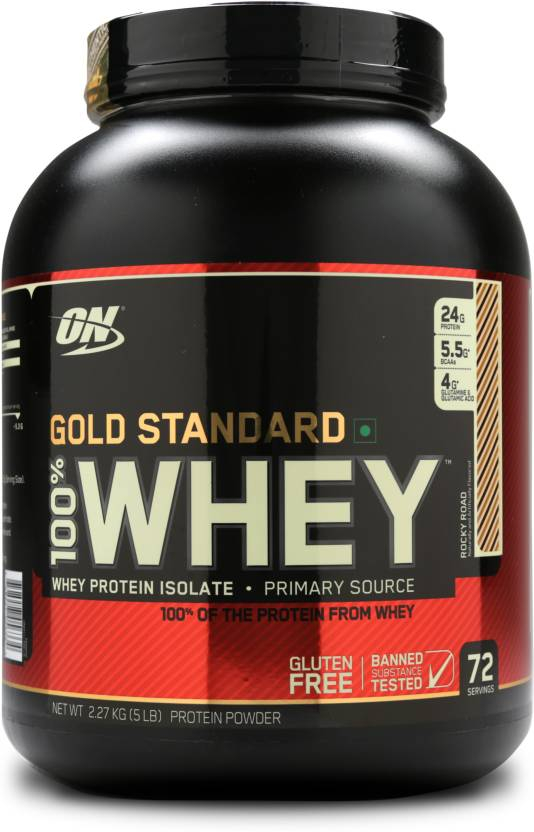 Сывороточный протеин, Gold Standard 100% Whey, вкус «Роки роад», 2.3 кг, OPTIMUM NUTRITION