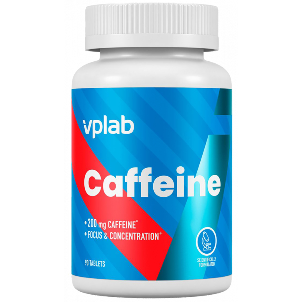 Кофеин, 200 мг, 90 таблеток, VPLab
