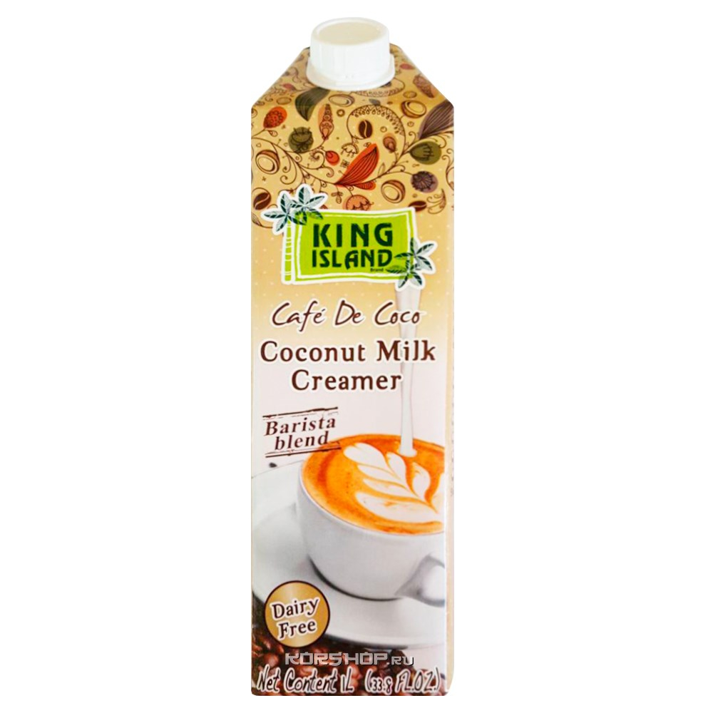 Кокосовые сливки для кофе, 1000 мл, KING ISLAND