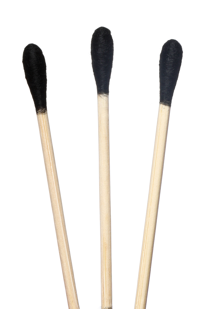 Натуральные бамбуковые ватные палочки, черная вата, 100 шт., HUMBLE