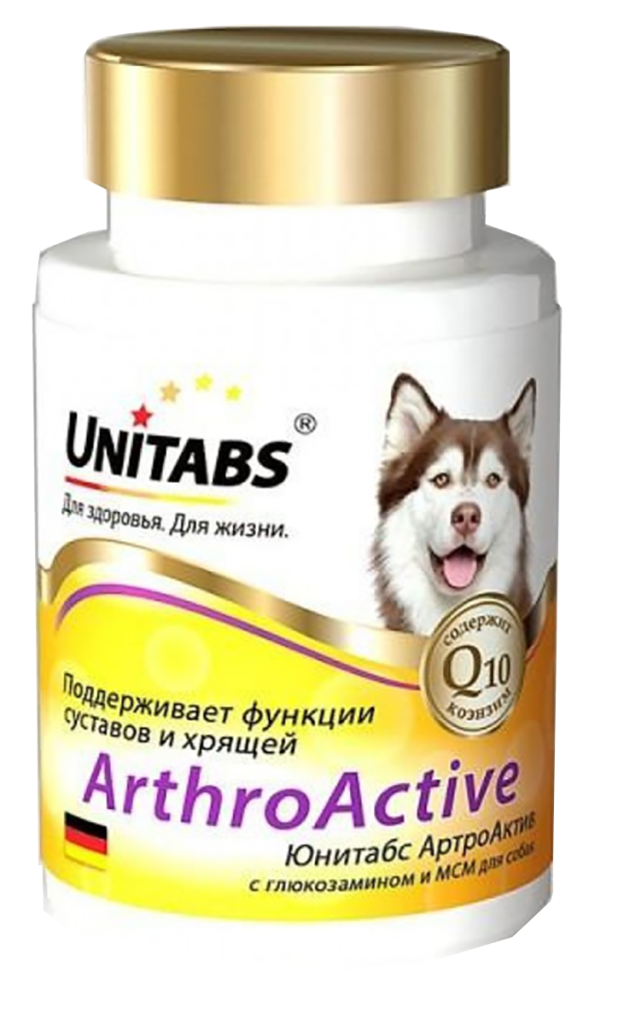 ArthroActive c Q10 для собак при болезнях суставов, 100 таблеток, UNITABS