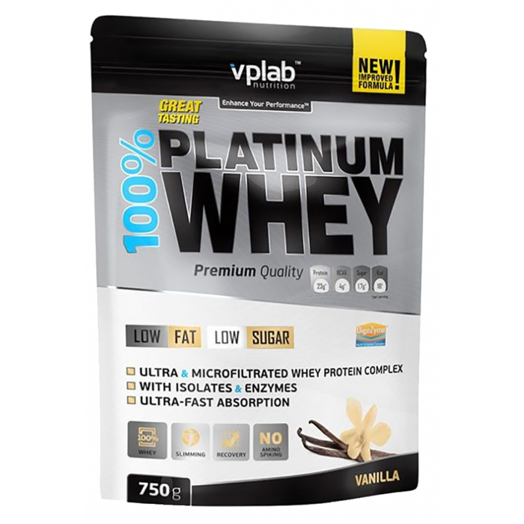 Сывороточный протеин 100% Platinum Whey, вкус «Ваниль», 750 гр, VPLab