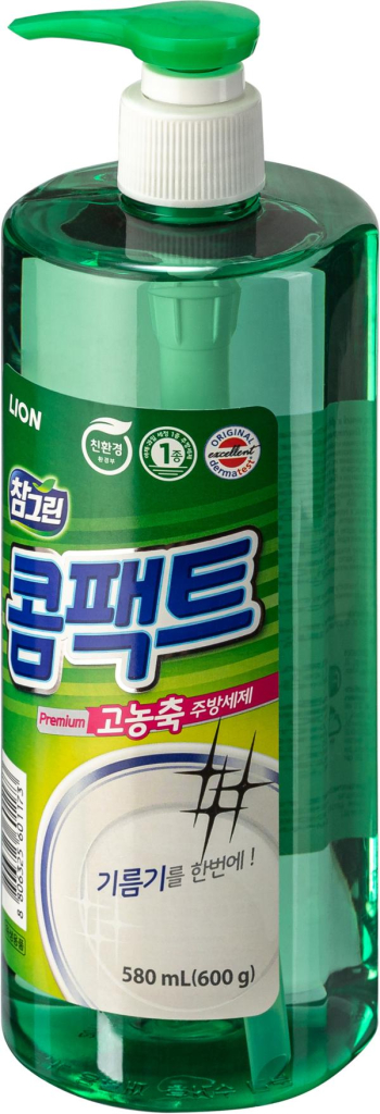 Антибактериальное средство для мытья посуды, овощей, фруктов и детских принадлежностей Chamgreen (концентрат), 580 мл, CJ Lion