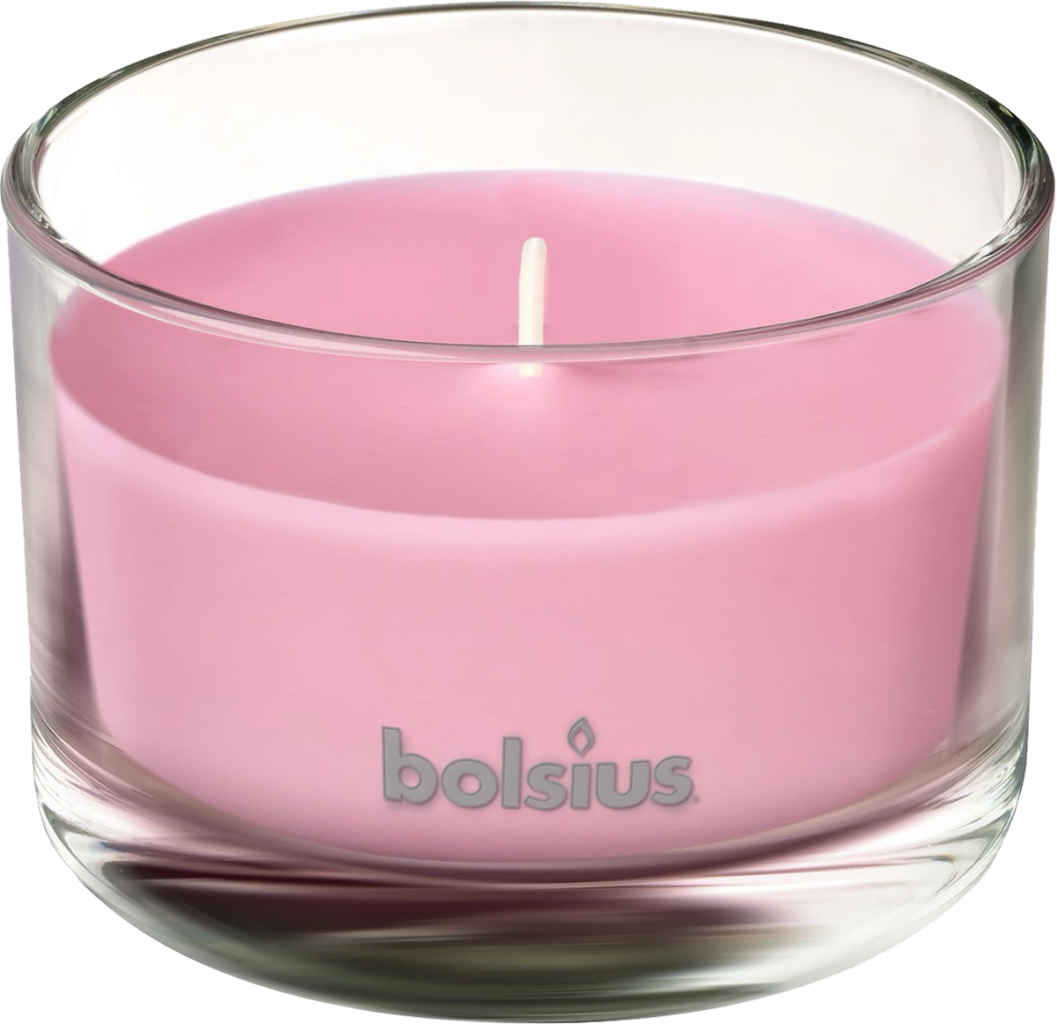 Свеча ароматическая в cтакане &quot;Магнолия&quot;, 63x90 мм, цвет розовый, Bolsius