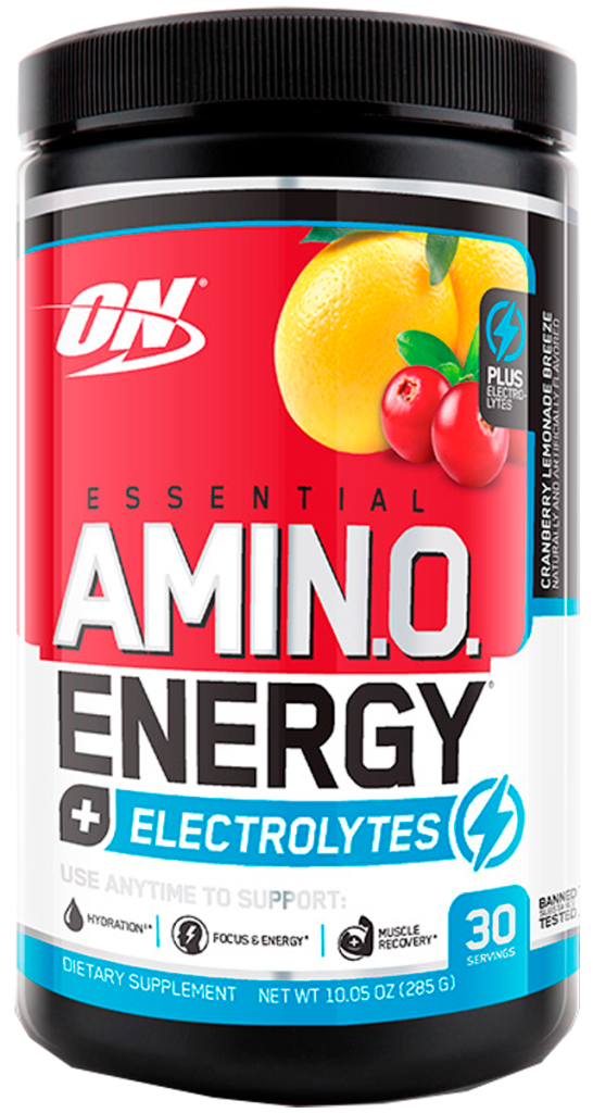 Аминокислотный комплекс Amino Energy + Electrolytes, клюквенный лимонад, 285 г, Optimum Nutrition