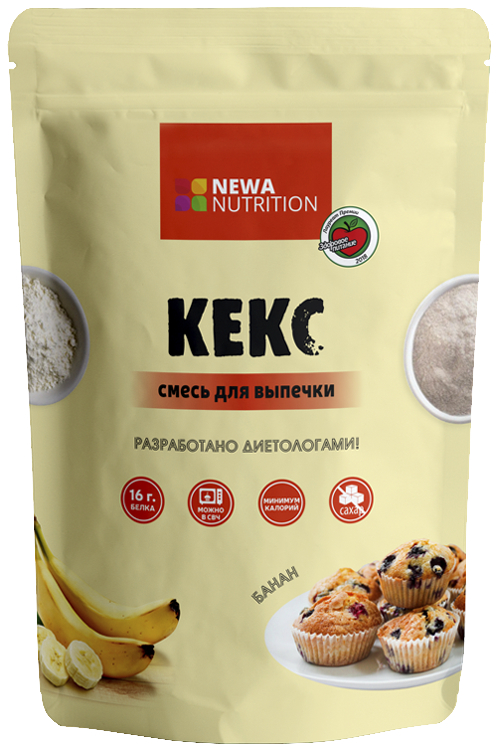 Смесь для кексов с банановым вкусом, 200 гр, Newa Nutrition