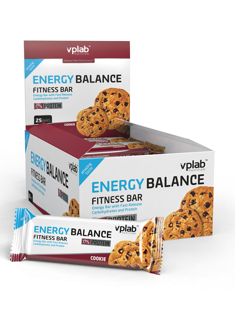 Батончик Energy Balance fitness Bar , Печенье, 25 шт, VPLab Nutrition