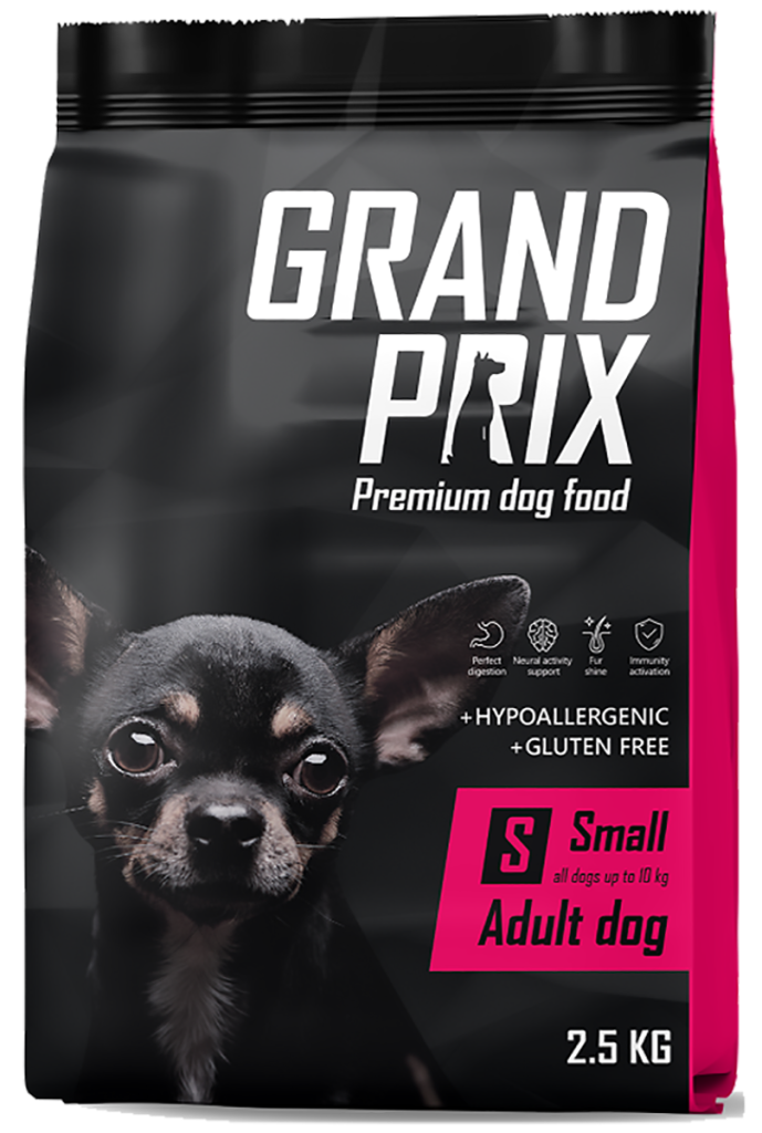 Сухой корм для взрослых собак мелких и миниатюрных пород GRAND PRIX Small Adult, 2.5 кг, GRAND PRIX